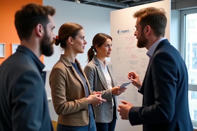 Das Deuortei Team bei der Arbeit im Münchner Büro